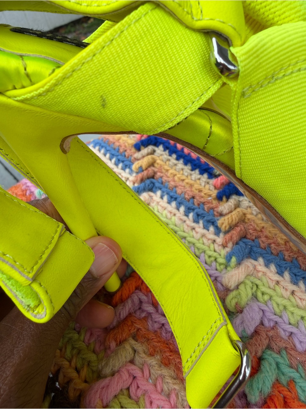 Alice + Olivia Neon Yellow Strappy Sandal - Picture 5 of 8